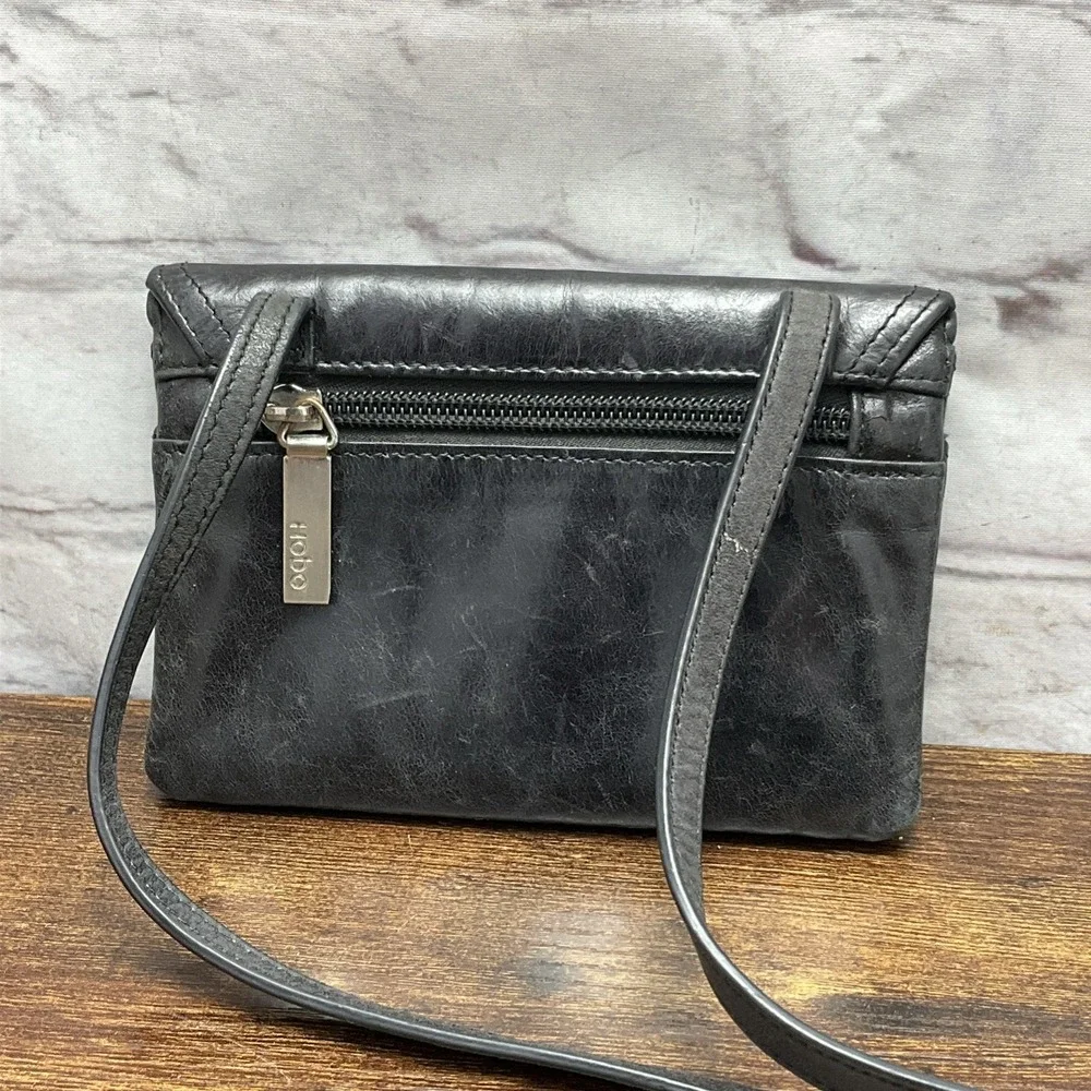 HOBO‎ International Black Leather Crossbody Purse Wallet